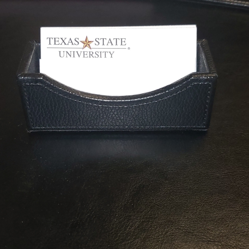 See Jane Work black leather like card holder